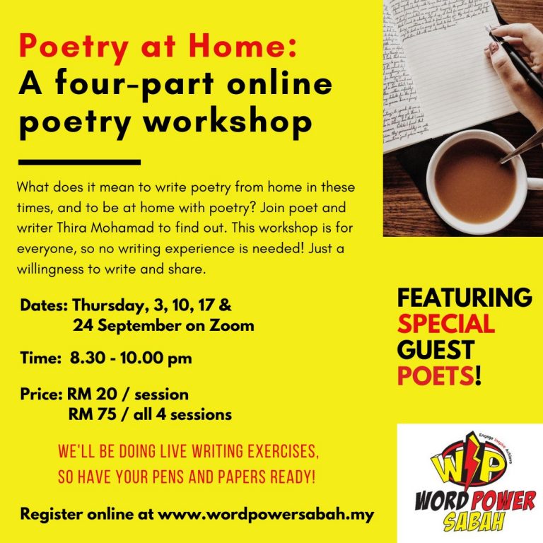 Poetry at Home: A four-part poetry workshop with Thira Mohamad 2020-09-17